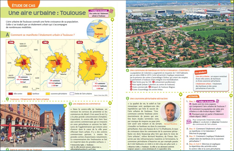 Les Aires Urbaines En France 3ème Fiche De Révision pdfprof.com